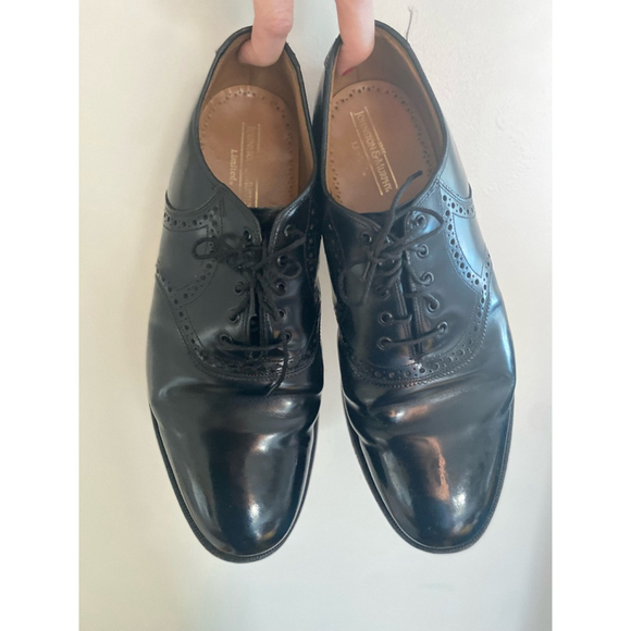 Johnston & Murphy Leather Brogue Oxford Black USA Classic Gentlemen Office 10.5 main image 10